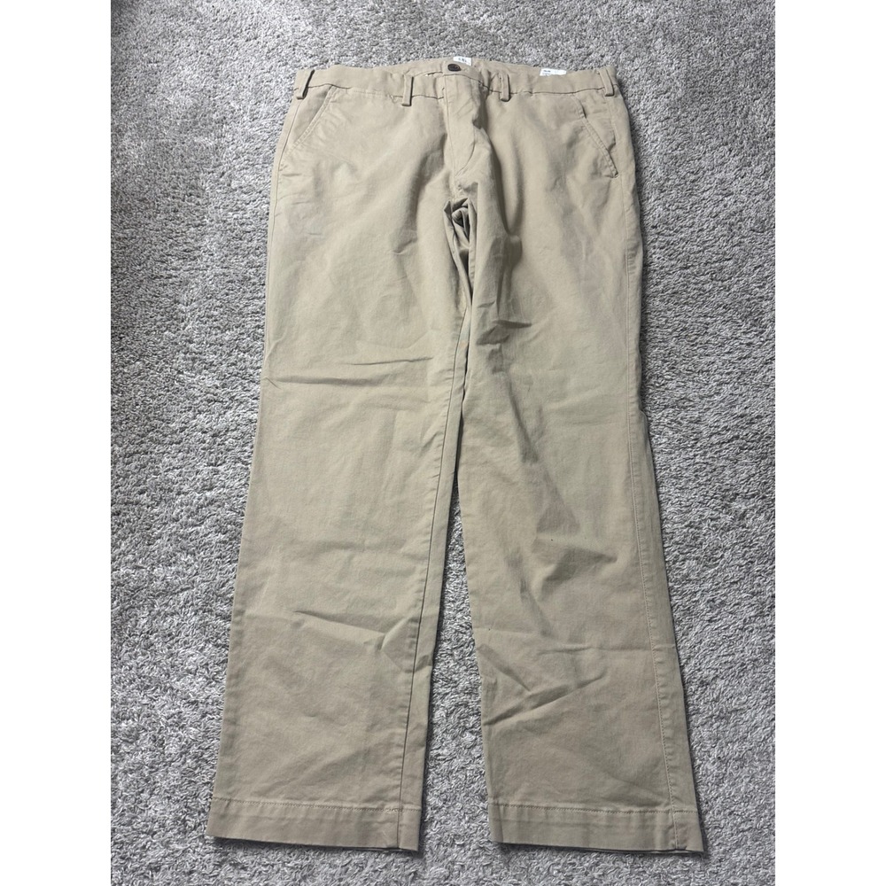 Gap Essential Khaki Slim Fit Pants Mens 38x30 Tan Beige Chino Trousers - Picture 7 of 16
